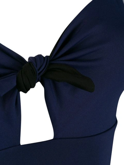 Shop Fisico Knot Detail Swimsuit - Blue