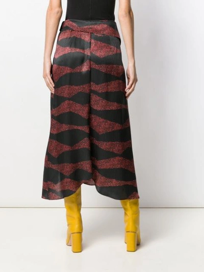 Shop Isabel Marant Asymmetric Printed Skirt In Black