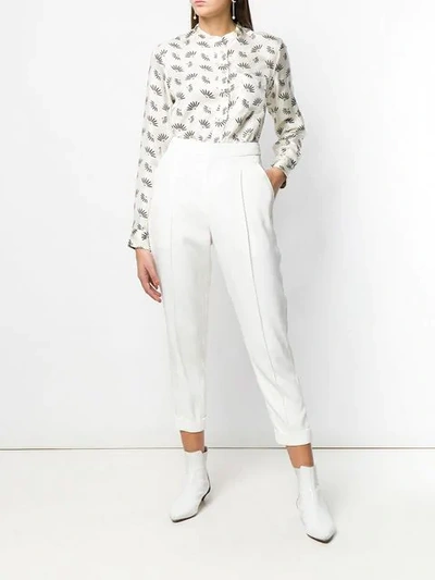 Shop Isabel Marant Prissa Tapered Trousers In White