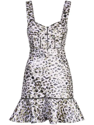 Shop Jonathan Simkhai Leopard Print Dress In Lilac