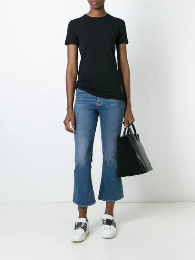 Brunello Cucinelli Silk Crew-neck T-shirt In Black