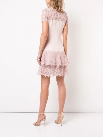 Shop Jonathan Simkhai Diamond Crepe Mini Dress In Pink