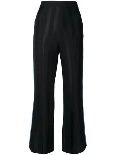 Shop Loewe Piped Detail Cropped Trousers In Black