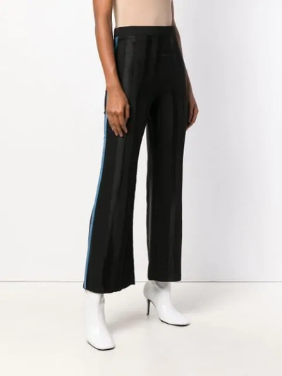 Shop Loewe Piped Detail Cropped Trousers In Black