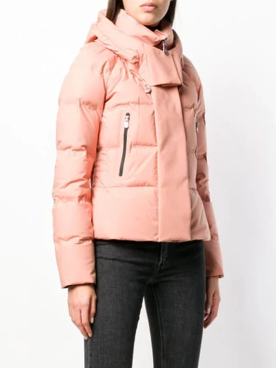 Shop Peuterey Hooded Padded Jacket In Pink