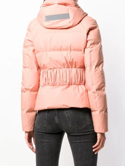 Shop Peuterey Hooded Padded Jacket In Pink