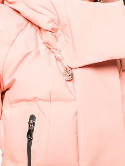 Shop Peuterey Hooded Padded Jacket In Pink