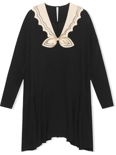 Shop Gucci Short Sablé Dress In Black