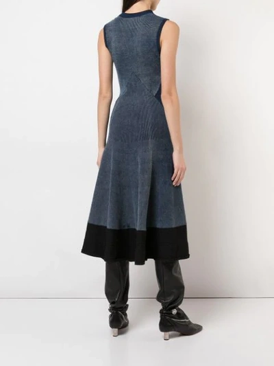 Shop Proenza Schouler Pieced Rib Knit Dress In Blue