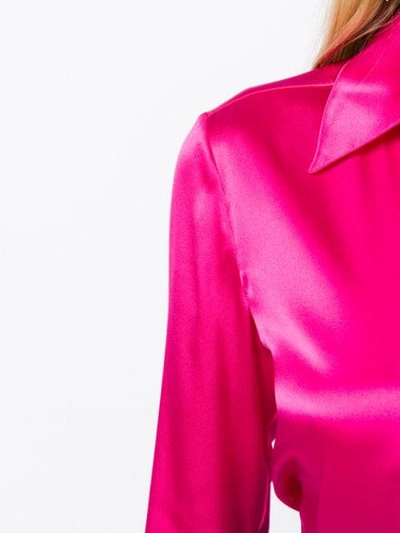 Shop Pinko Pointed Collar Shirt In Q04 Fuxia