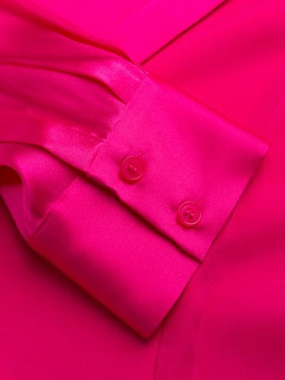 Shop Pinko Pointed Collar Shirt In Q04 Fuxia