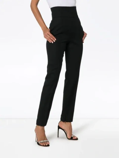 Shop Alexandre Vauthier High-waisted Tuxedo Trousers In Black