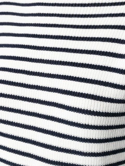 Shop Allude Horizontal Stripe Jumper In White