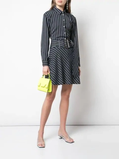 Shop Opening Ceremony Belted Striped Flare Skirt In 4605 Collegiate Navy Mult