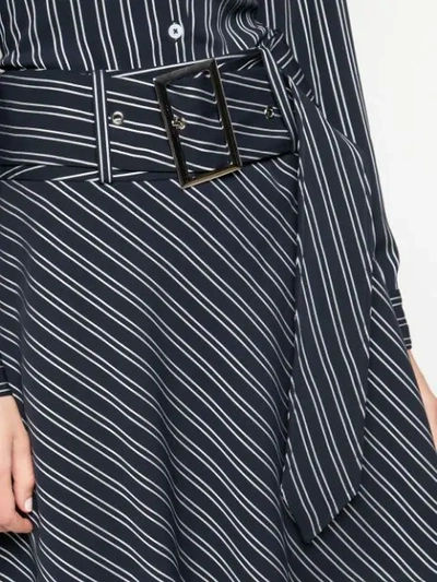 Shop Opening Ceremony Belted Striped Flare Skirt In 4605 Collegiate Navy Mult