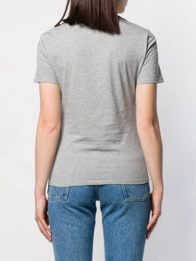Shop Alexander Mcqueen Printed Round Neck T-shirt In Grey