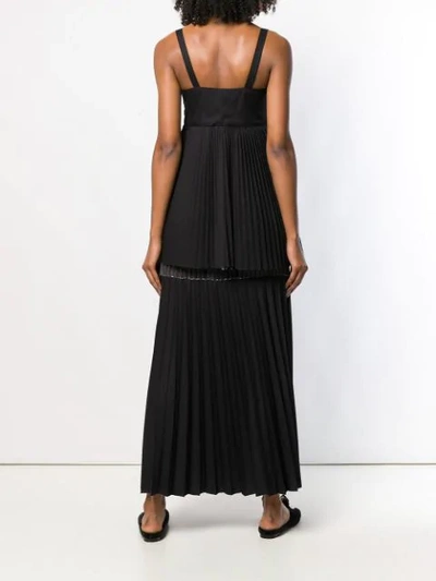 Shop Atu Body Couture Nightfall Pleated Dress In Black