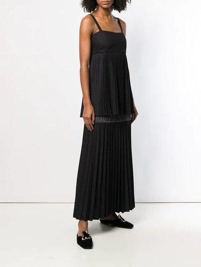 Shop Atu Body Couture Nightfall Pleated Dress In Black
