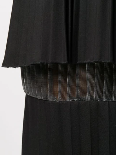 Shop Atu Body Couture Nightfall Pleated Dress In Black