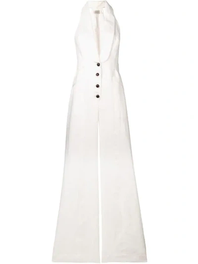 Shop Zimmermann Corsage Tailored Jumpsuit In White