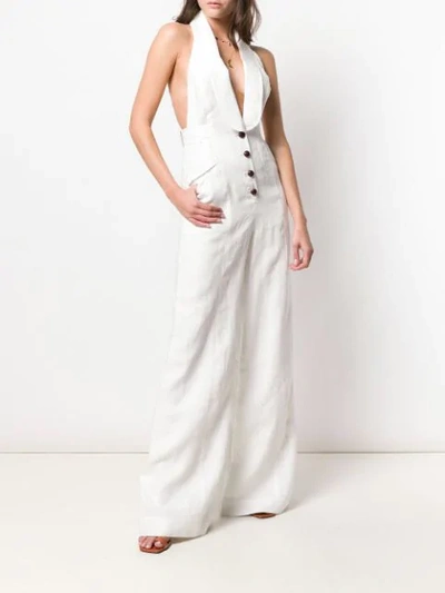 Shop Zimmermann Corsage Tailored Jumpsuit In White