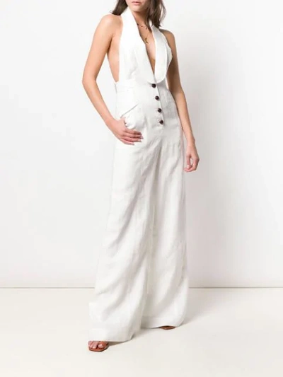 ZIMMERMANN CORSAGE TAILORED JUMPSUIT - 白色