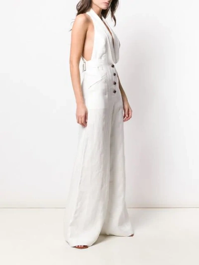 ZIMMERMANN CORSAGE TAILORED JUMPSUIT - 白色