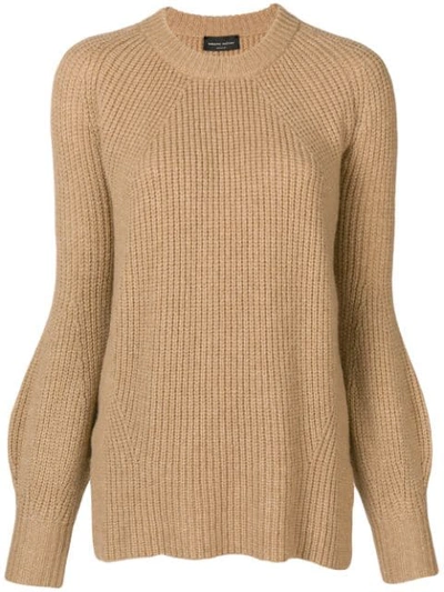 Shop Roberto Collina Round Neck Jumper In Neutrals