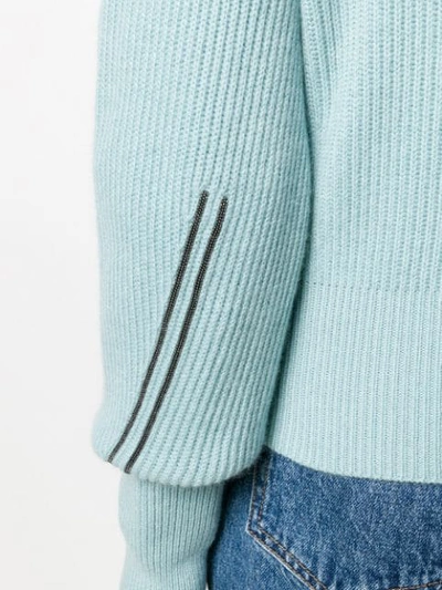 Shop Brunello Cucinelli Stripe Pullover In Cu273 Azzurro