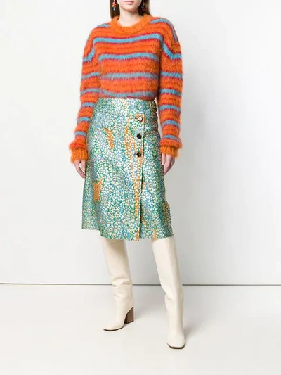 Shop Marni Knitted Jumper In Orange