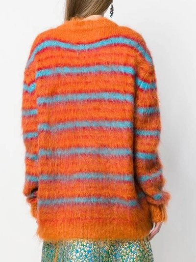 Shop Marni Knitted Jumper In Orange