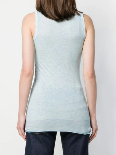 Shop Avant Toi Round-neck Tank Top - Blue