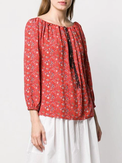 Shop Vivienne Westwood Anglomania Floral Print Blouse - Red