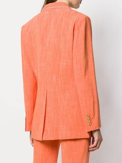 Shop Etro Stitch Detail Blazer - Orange