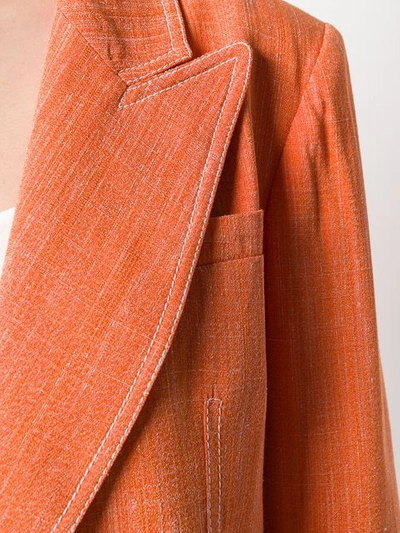 Shop Etro Stitch Detail Blazer - Orange