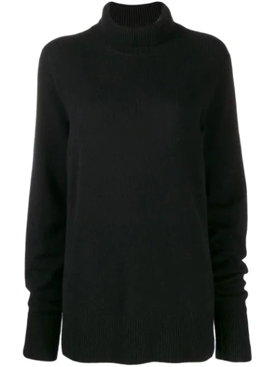 Shop The Row Funnel Neck Jumper In Black