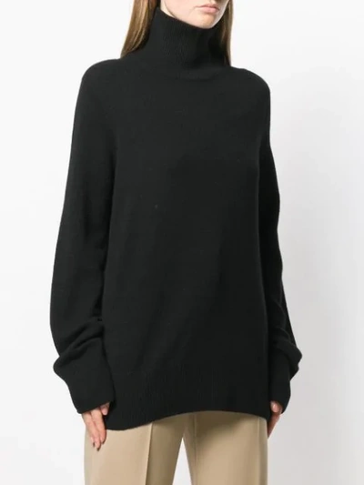 Shop The Row Funnel Neck Jumper In Black