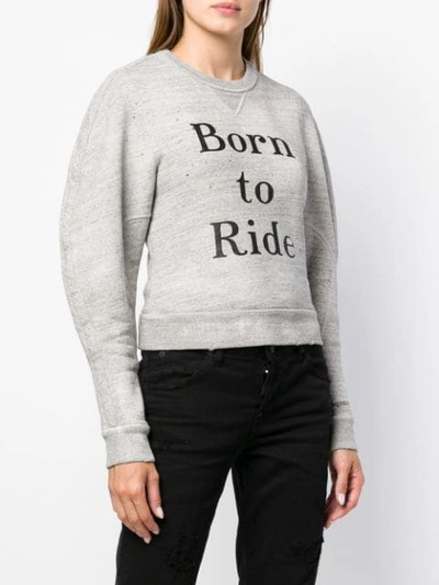Shop Dsquared2 Born To Ride Sweatshirt In Grey