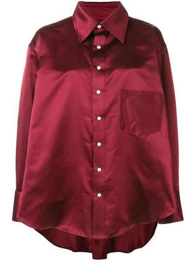 Shop Matthew Adams Dolan Drapiertes Oversized-hemd In Red