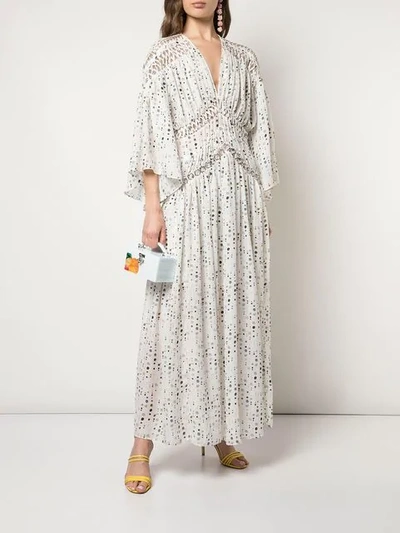 Shop Acler Eclipse Print Maxi Dress - White