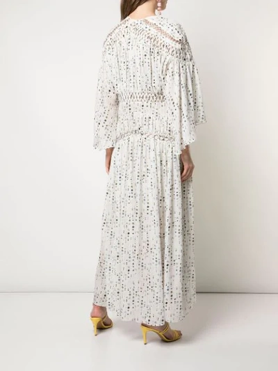 Shop Acler Eclipse Print Maxi Dress - White