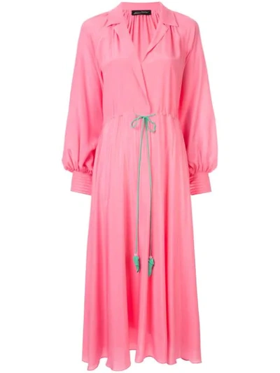 ANNA OCTOBER MIDI SHIRT DRESS - 粉色