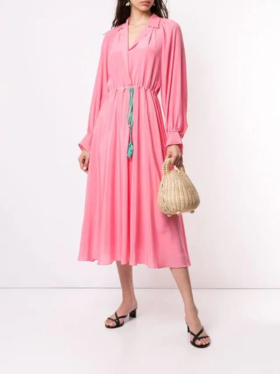 ANNA OCTOBER MIDI SHIRT DRESS - 粉色