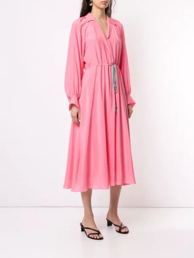 Shop Anna October Midi Shirt Dress In Pink