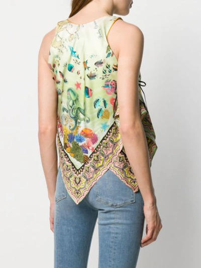 Shop Etro Marine Print Tank Top - Green