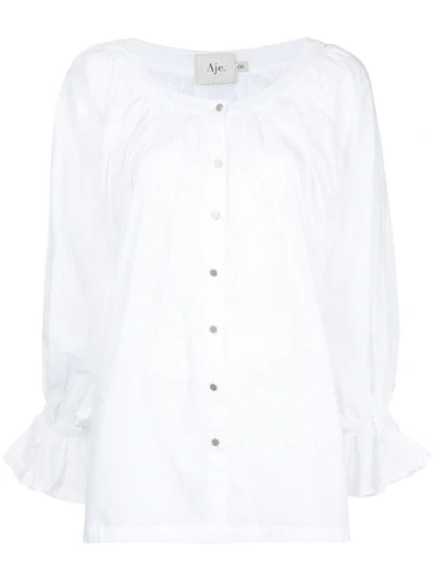 Shop Aje 'le Corsaire' Bluse - Weiss In White