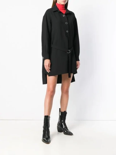 Shop Barbara Bui High Low Shirt Dress In Black