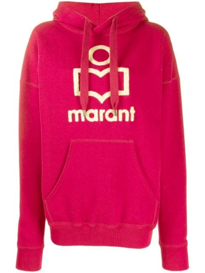 Shop Isabel Marant Étoile Kangaroo Pocket Hoodie In Pink