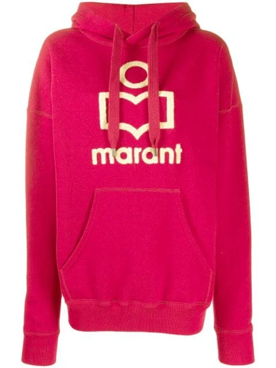 Shop Isabel Marant Étoile Kangaroo Pocket Hoodie In Pink