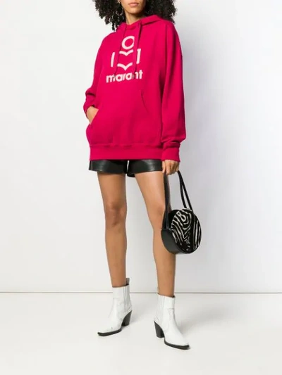 Shop Isabel Marant Étoile Kangaroo Pocket Hoodie In Pink